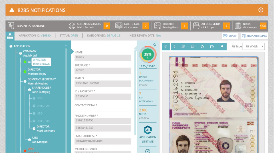 screenshot of KYC Portal